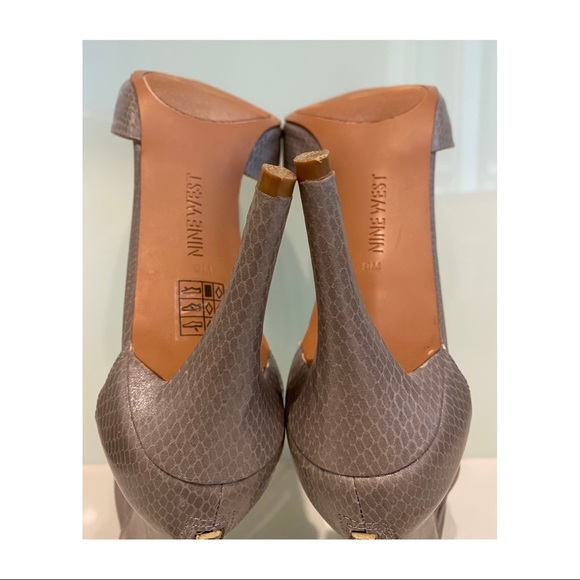 Nine West grey Palucci ankle strap heels Size 9 - Picture 10 of 13